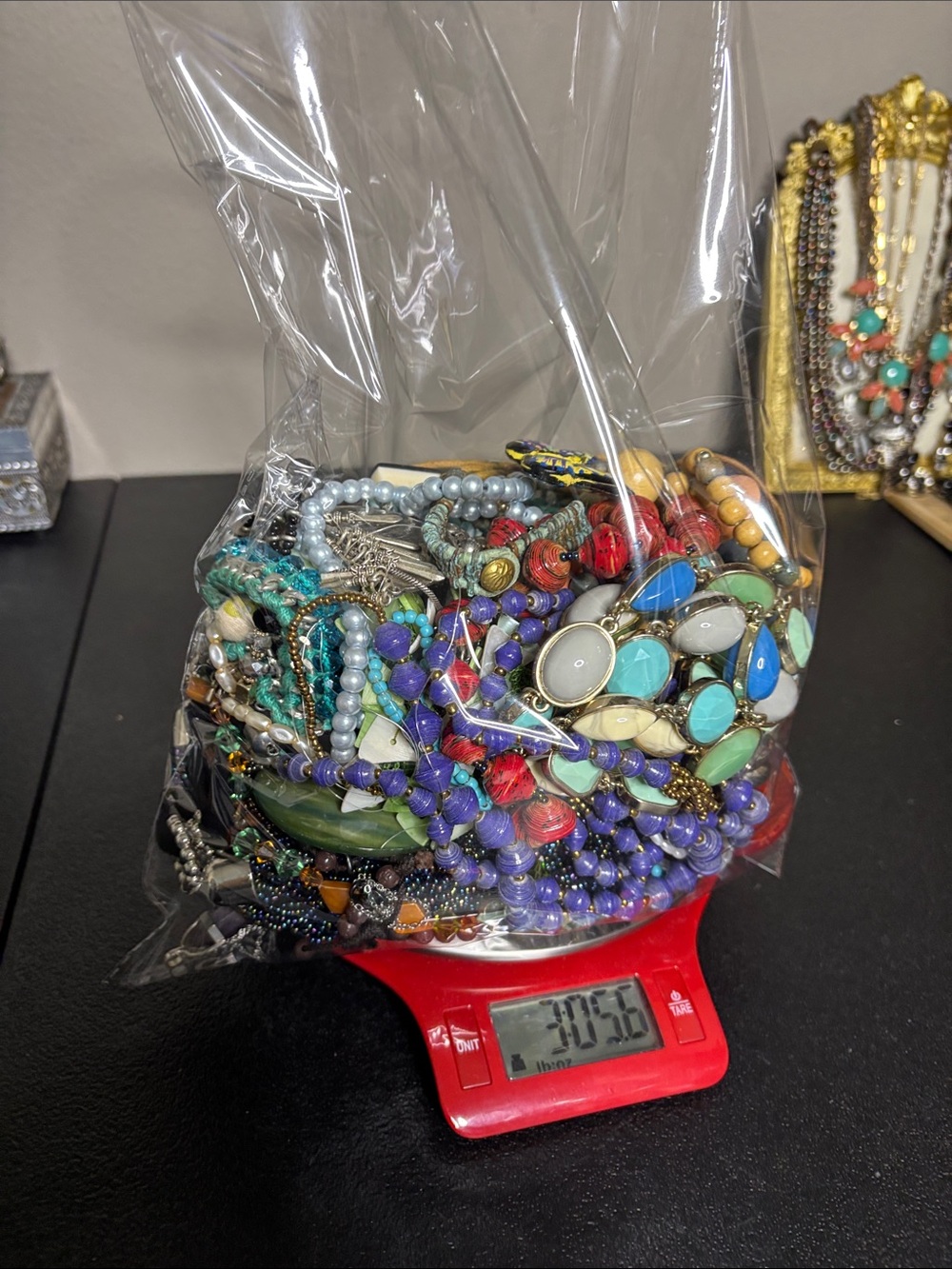 Broken Crafting Repurpose Jewelry Bundle Bag Beads Glass Stone Wood